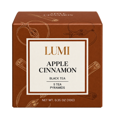 LUMI Apple Cinnamon black tea, 5 pyramid tea bags
