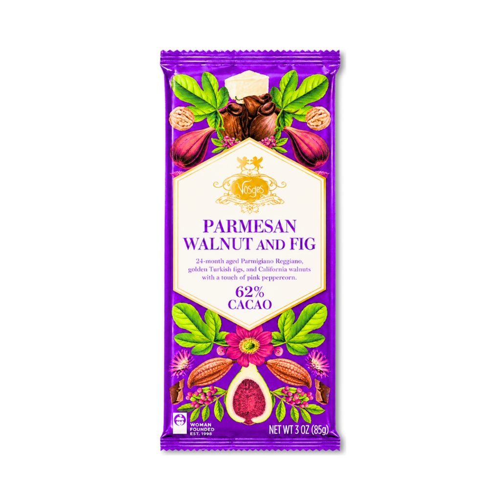 Vosges Parmesan, Walnut and Fig dark chocolate bar