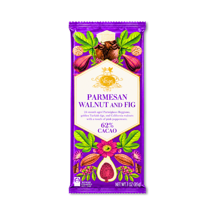 Vosges Parmesan, Walnut and Fig dark chocolate bar