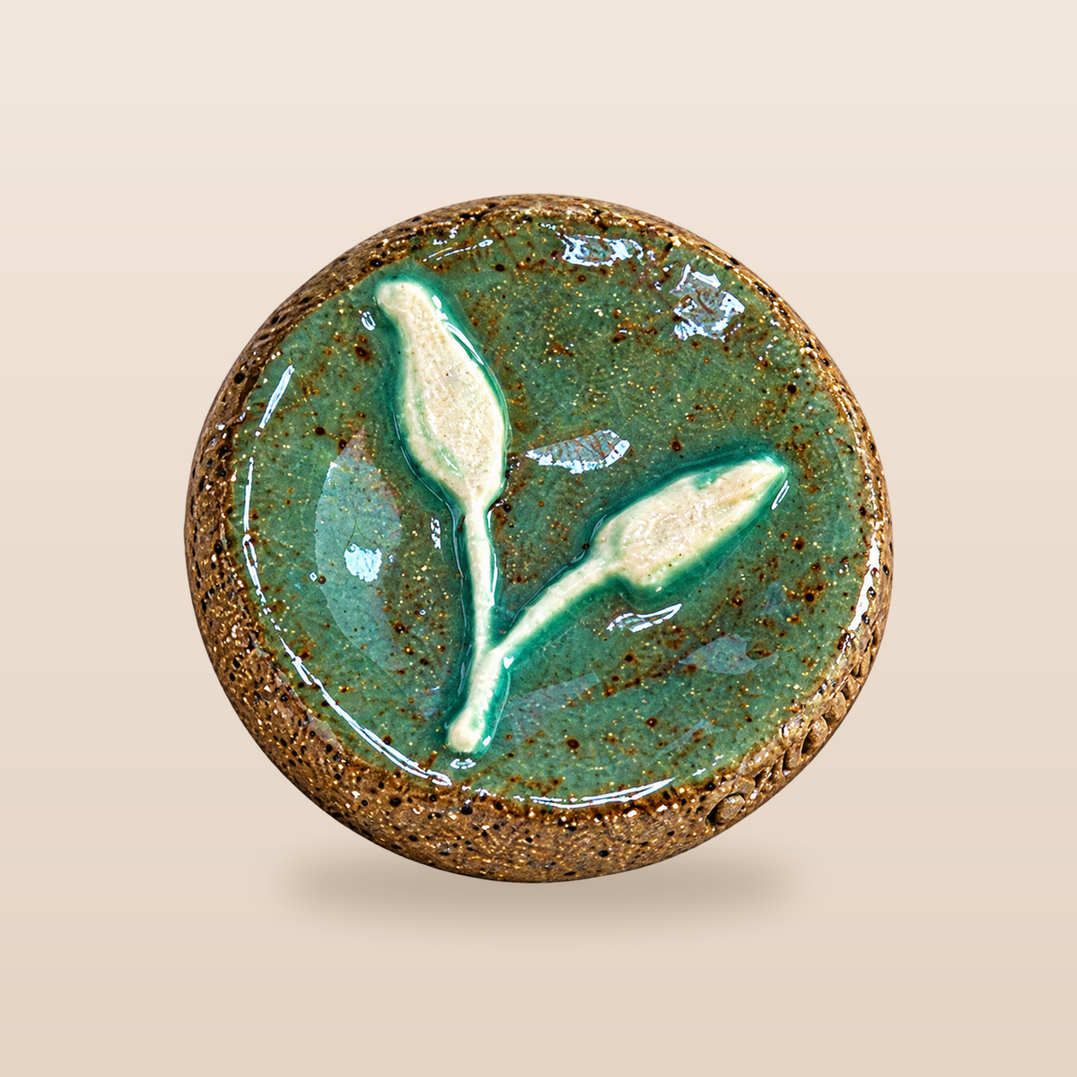 Calmware Grounding Stone | Green Leaf