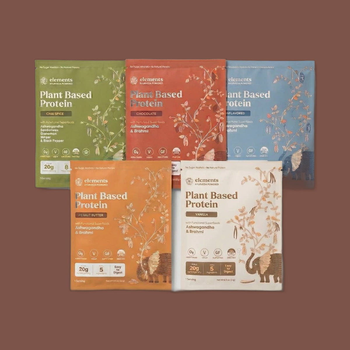 Elements Truffles Chai Spice plant-based protein single-serve packet, view 3