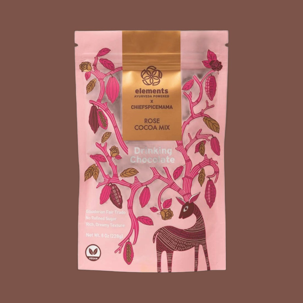 Elements Truffles Rose Drinking Chocolate, pink 8 oz pouch, view 2